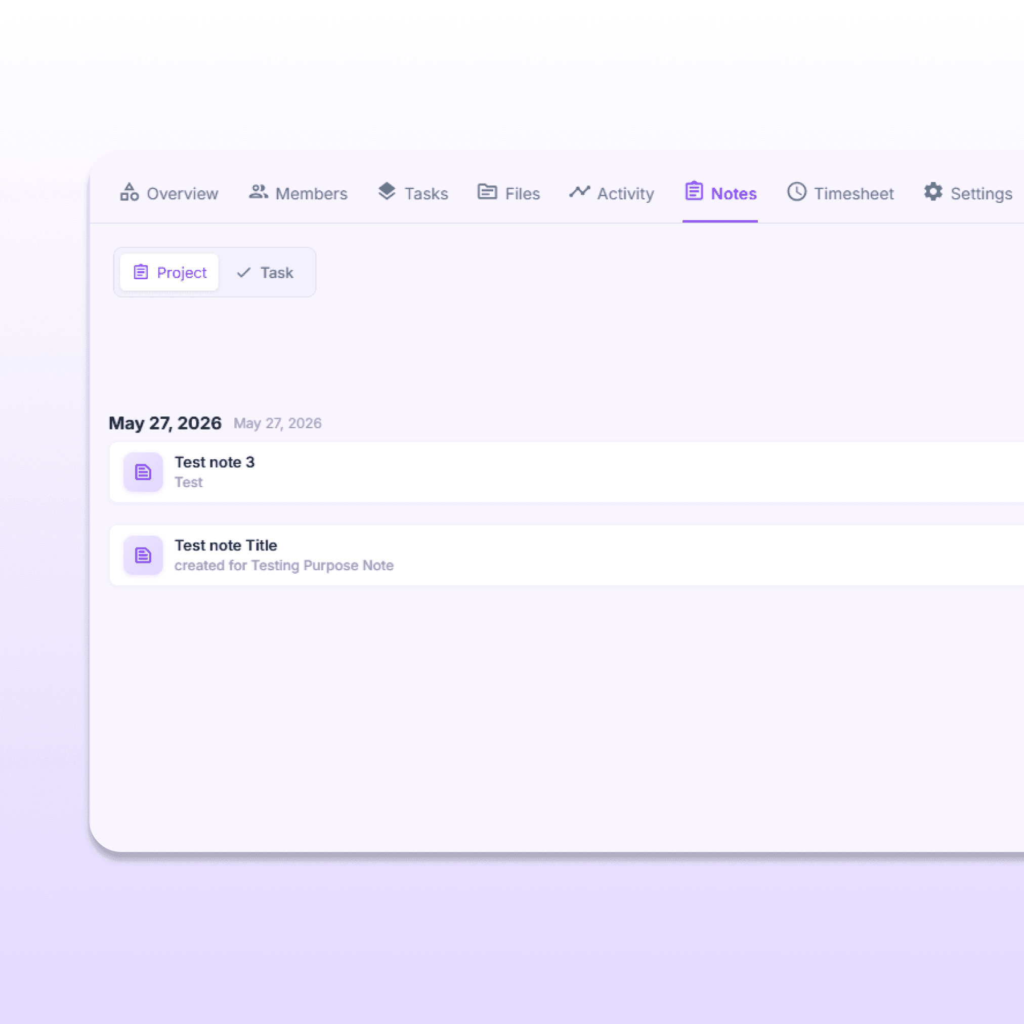 Notes and Project Documentation