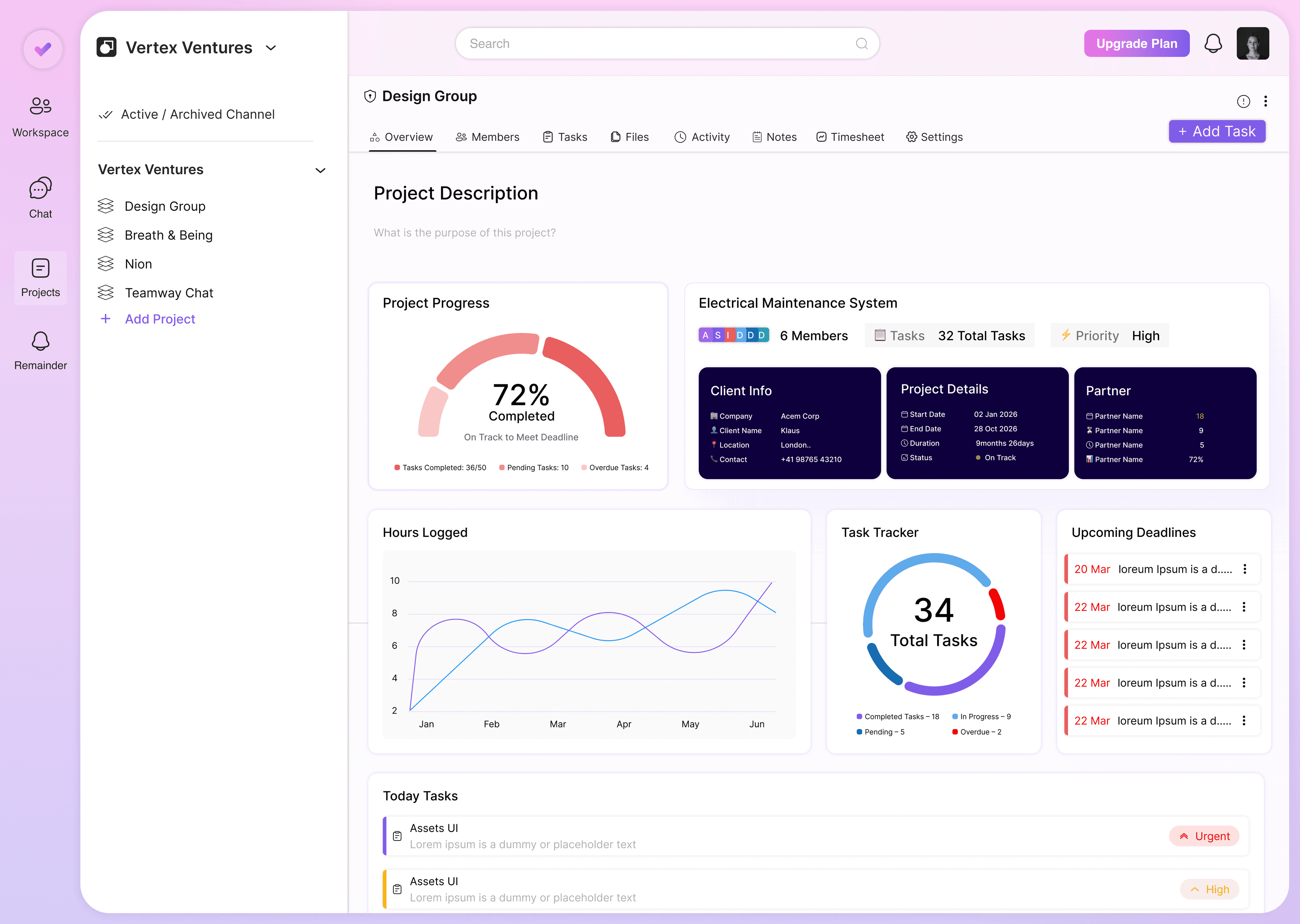 Client Dashboard and Controlled Access