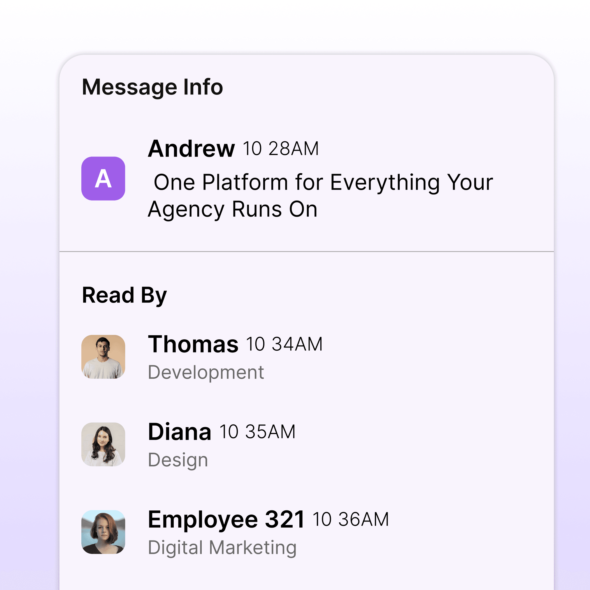 Read and Delivery Tracking