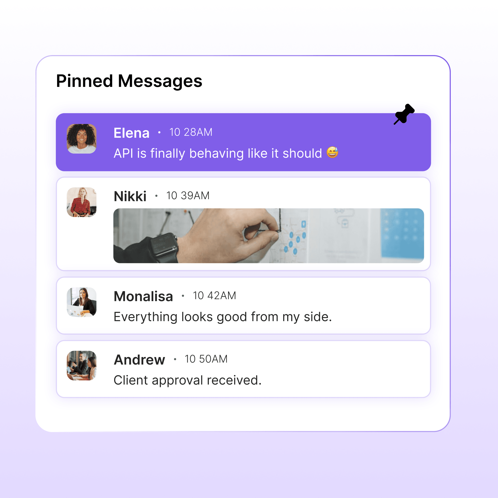 Pinned and Scheduled Messages
