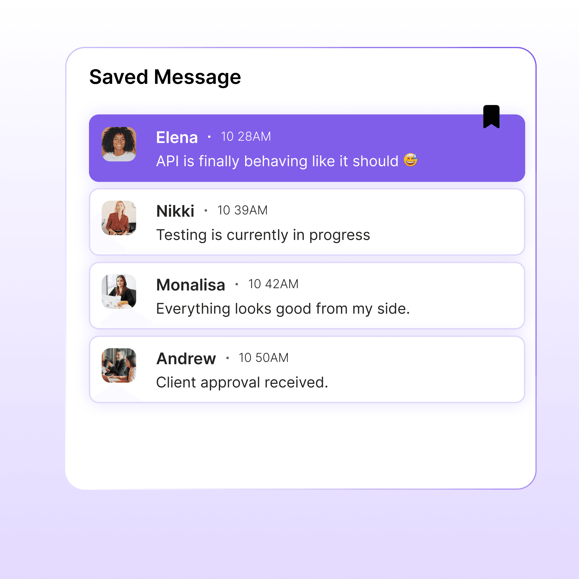 Saved Messages and Starred Workspaces